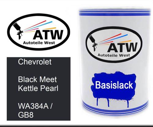 Chevrolet, Black Meet Kettle Pearl, WA384A / GB8: 500ml Lackdose, von ATW Autoteile West.